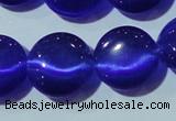 CCT525 15 inches 10mm flat round cats eye beads wholesale