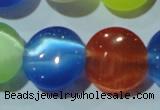 CCT526 15 inches 10mm flat round cats eye beads wholesale