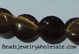 CCT527 15 inches 10mm flat round cats eye beads wholesale