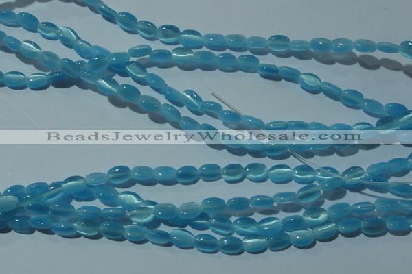 CCT611 15 inches 4*6mm oval cats eye beads wholesale