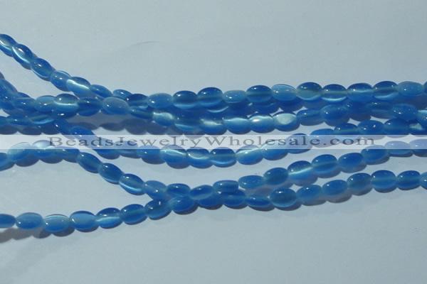 CCT612 15 inches 4*6mm oval cats eye beads wholesale