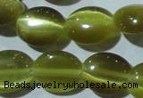 CCT672 15 inches 8*10mm oval cats eye beads wholesale