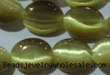 CCT673 15 inches 8*10mm oval cats eye beads wholesale