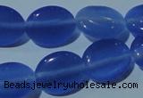 CCT678 15 inches 8*10mm oval cats eye beads wholesale