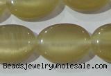 CCT723 15 inches 10*14mm oval cats eye beads wholesale