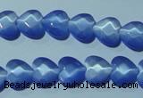 CCT964 15 inches 10*10mm faceted heart cats eye beads wholesale