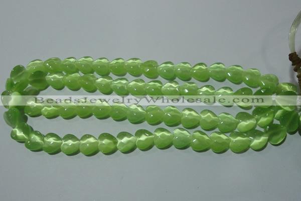 CCT972 15 inches 12*12mm faceted heart cats eye beads wholesale