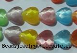 CCT973 15 inches 12*12mm faceted heart cats eye beads wholesale