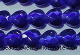 CCT974 15 inches 12*12mm faceted heart cats eye beads wholesale