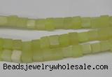 CCU03 15.5 inches 4*4mm cube olive jade beads wholesale