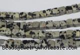 CCU04 15.5 inches 4*4mm cube dalmatian jasper beads wholesale