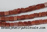 CCU06 15.5 inches 4*4mm cube goldstone beads wholesale