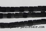 CCU09 15.5 inches 4*4mm cube black agate beads wholesale