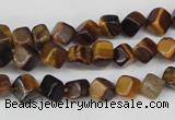 CCU104 15.5 inches 6*6mm cube yellow tiger eye beads wholesale