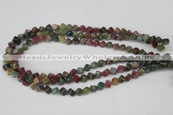 CCU107 15.5 inches 6*6mm cube Indian agate beads wholesale