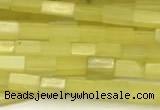 CCU1107 15 inches 2*4mm cuboid olive jade beads