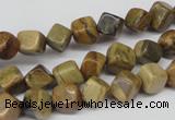 CCU111 15.5 inches 6*6mm cube silver leaf jasper beads wholesale