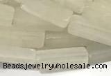 CCU1130 15 inches 4*13mm cuboid white jade beads