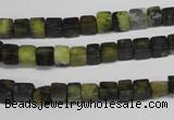 CCU12 15.5 inches 4*4mm cube yellow turquoise beads wholesale