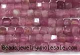 CCU1328 15 inches 2.5mm faceted cube tourmaline beads