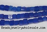 CCU18 15.5 inches 4*4mm cube dyed white jade beads wholesale