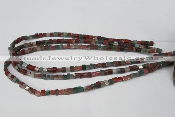 CCU26 15.5 inches 5*5mm cube Indian agate beads wholesale