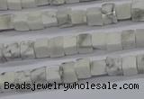 CCU302 15.5 inches 4*4mm cube white howlite beads wholesale