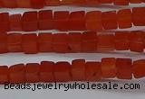 CCU305 15.5 inches 4*4mm cube red agate beads wholesale