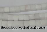 CCU45 15.5 inches 6*6mm cube white stone beads wholesale