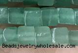 CCU452 15.5 inches 4*4mm cube green aventurine beads wholesale