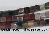 CCU46 15.5 inches 6*6mm cube Indian agate beads wholesale