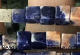 CCU463 15.5 inches 4*4mm cube sodalite gemstone beads wholesale