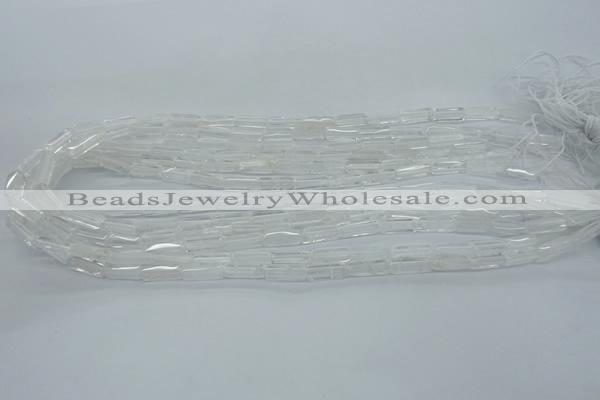 CCU516 15.5 inches 4*13mm cuboid white crystal beads wholesale