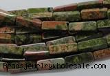 CCU517 15.5 inches 4*13mm cuboid unakite gemstone beads wholesale