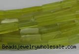 CCU525 15.5 inches 4*13mm cuboid olive jade beads wholesale