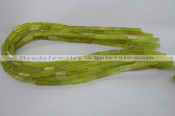 CCU525 15.5 inches 4*13mm cuboid olive jade beads wholesale