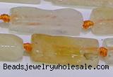 CCU604 15.5 inches 8*20mm - 10*30mm cuboid citrine gemstone beads