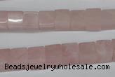 CCU63 15.5 inches 8*8mm cube rose quartz beads wholesale