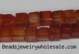 CCU67 15.5 inches 8*8mm cube red agate beads wholesale