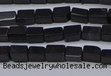 CCU700 15.5 inches 4*6mm cuboid black stone beads wholesale