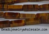 CCU719 15.5 inches 4*13mm cuboid yellow tiger eye beads wholesale