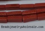 CCU727 15.5 inches 4*13mm cuboid goldstone beads wholesale