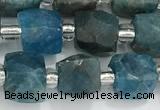 CCU768 15 inches 8*8mm faceted cube apatite beads