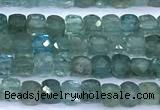 CCU880 15 inches 4mm faceted cube apatite beads