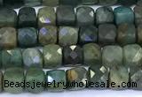 CCU892 15 inches 4mm faceted cube gemstone beads