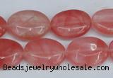 CCY158 15.5 inches 15*20mm oval cherry quartz beads wholesale
