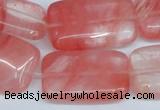 CCY162 15.5 inches 20*30mm rectangle cherry quartz beads wholesale