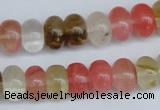 CCY202 15.5 inches 8*12mm rondelle volcano cherry quartz beads