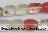 CCY210 15.5 inches 12*16mm cuboid volcano cherry quartz beads