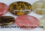 CCY220 15.5 inches 20*30mm oval volcano cherry quartz beads